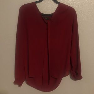 Maroon long sleeve dress shirt